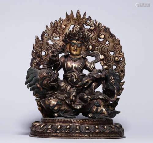 CHINESE GILT BRONZE BUDDHA