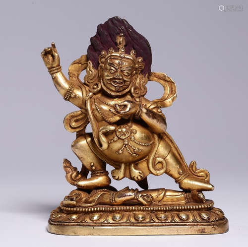 CHINESE GILT BRONZE BUDDHA