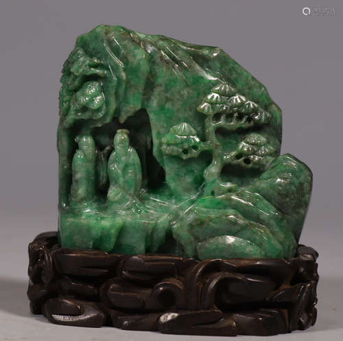 A JADEITE LANDSCAPE PENDANT