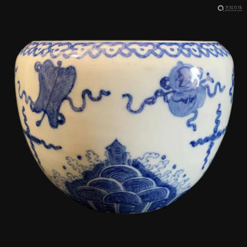 Qing Dynasty Blue and White Eight Immortals Jar, Kang Xi Nian Zhi Mark