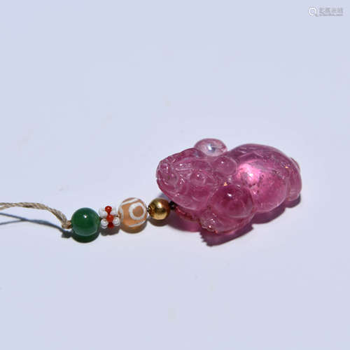 A Chinese Tourmaline Pendant