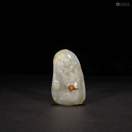 A Chinese Hetian Jade Carved Pendant