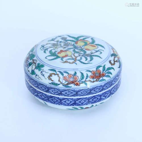 A Chinese Doucai Painted Porcelain Box