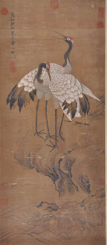 A Chinese red-crowned crane Painting, Song Huizong Mark