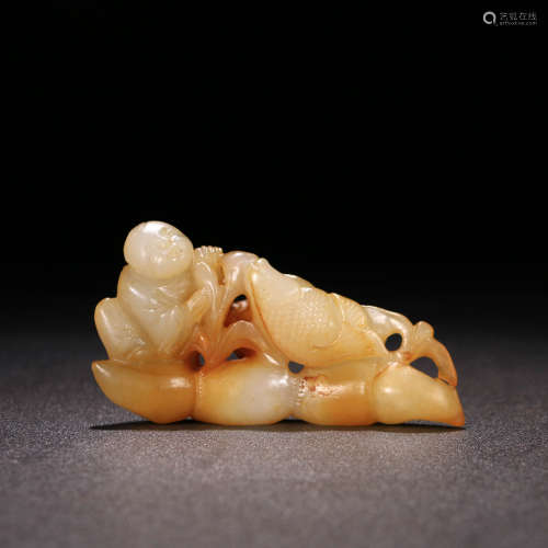 A Chinese Hetian Jade Carved Ornament