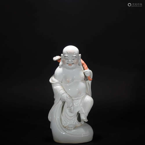 A Chinese Porcelain Statue of Maitreya