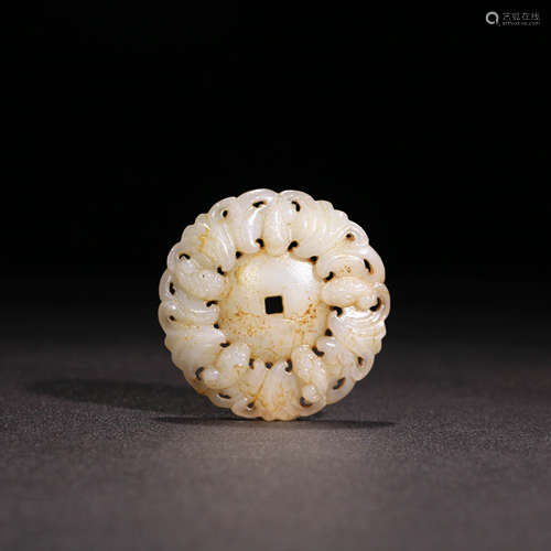 A Chinese Hetian Jade Carved Pornament