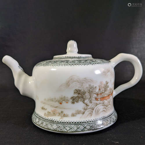 Light Reddish Tea Pot, Jiang Xi Tao Ci Ju Xing Cha She Te Zhi Mark