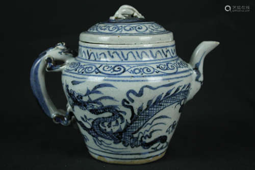 Ming Dynasty Blue and White Pot