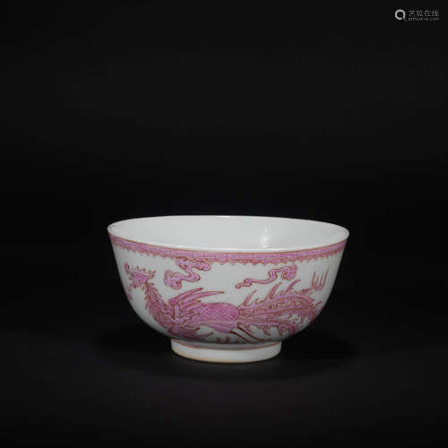 A Chinese Carmine Porcelain Bowl