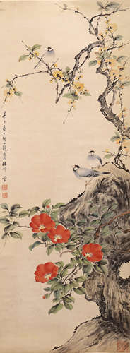 A Chinese Flower&bird Painting, Yan Bolong Mark