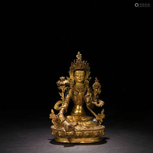 A Chinese Gild Bronze Tara Statue