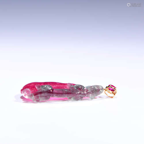 A Chinese Tourmaline Pendant