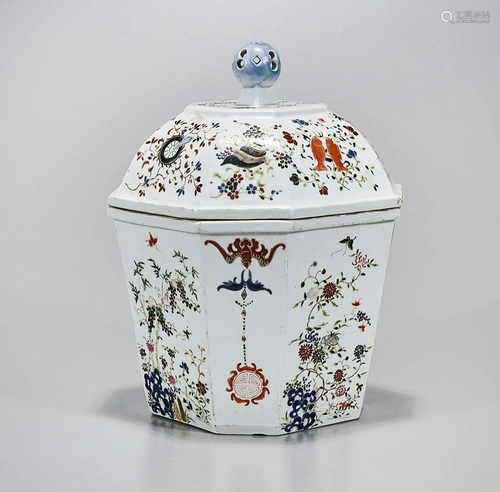 Chinese Enameled Porcelain Covered Container