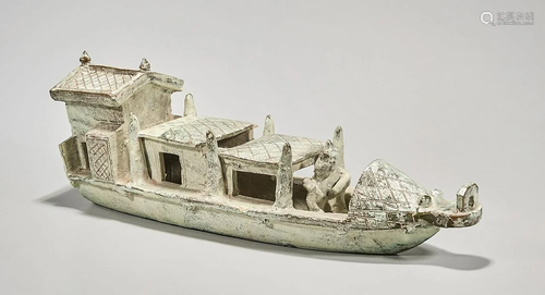 Chinese Glazed Ceramic Boat