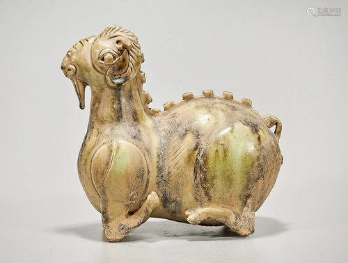 Chinese Glazed Ceramic Animal Form Water Dropper