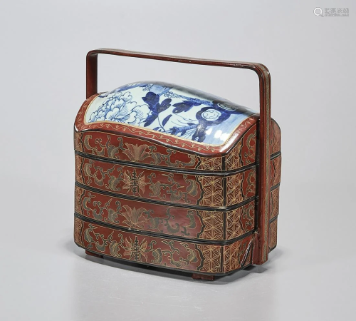 Chinese Lacquered Stacking Boxes