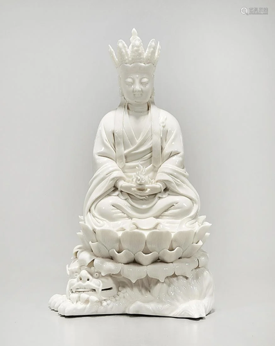 Chinese Blanc de Chine Seated Guanyin