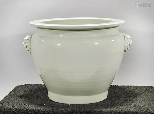 Chinese White Glazed Porcelain Jardiniere