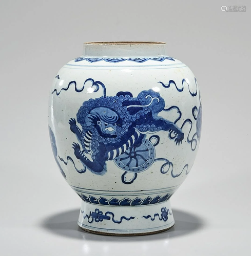 Chinese Blue and White Porcelain Jar