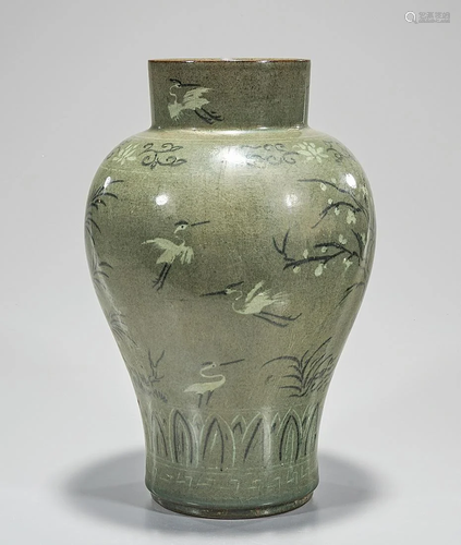 Korean Celadon Porcelain Vase