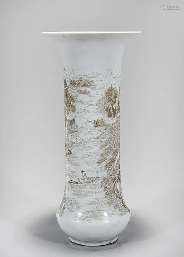 Chinese Glazed Porcelain Gu-Form Vase