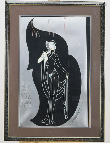 Large Vintage Erte Poster