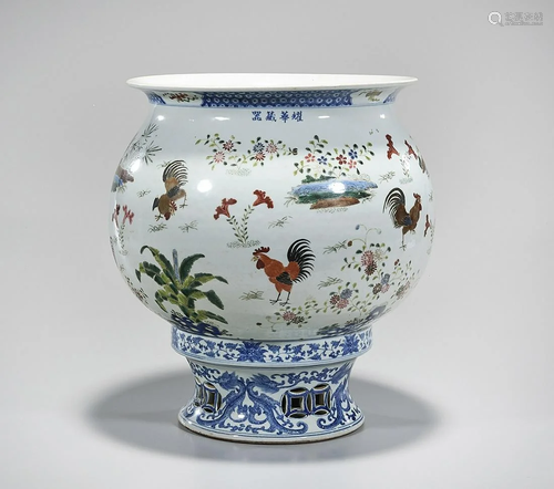 Chinese Blue and White and Enameled Porcelain