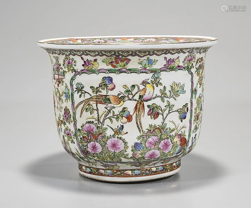 Chinese Enameled Porcelain Jardiniere