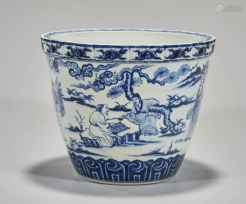 Chinese Blue and White Porcelain Planter