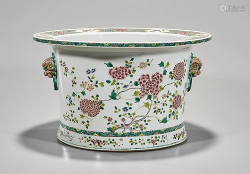 Chinese Enameled Porcelain Jardiniere