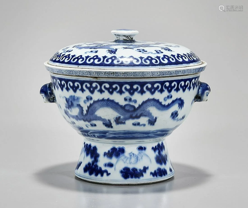 Chinese Blue and White Covered Container