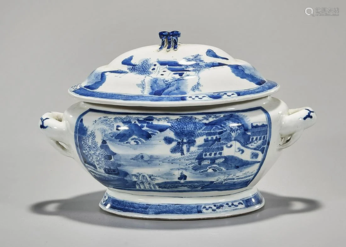 Chinese Blue and White Porcelain Tureen