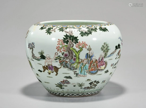 Chinese Enameled Porcelain Water Pot