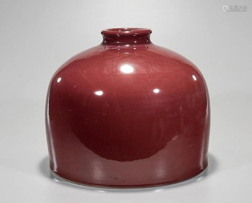 Chinese Oxblood Glazed Porcelain Pot