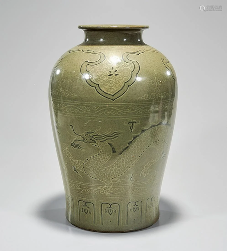 Korean Celadon Glazed Vase