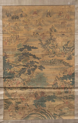 Chinese Painting on Silk Scroll