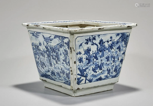 Chinese Blue and White Porcelain Planter