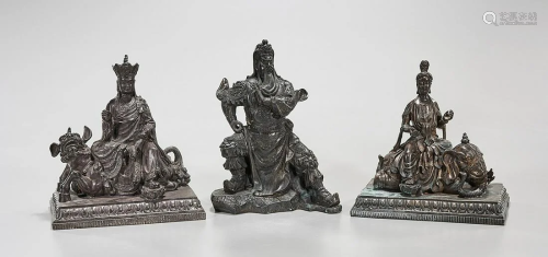 Group of Three Chinese Bronze Figures