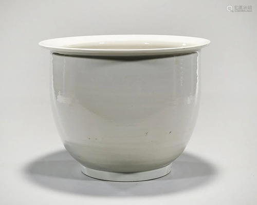 Chinese White Glazed Porcelain Jardiniere