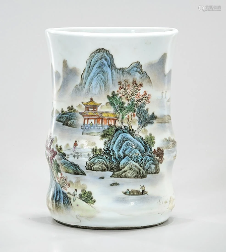 Chinese Enameled Porcelain Wall Planter