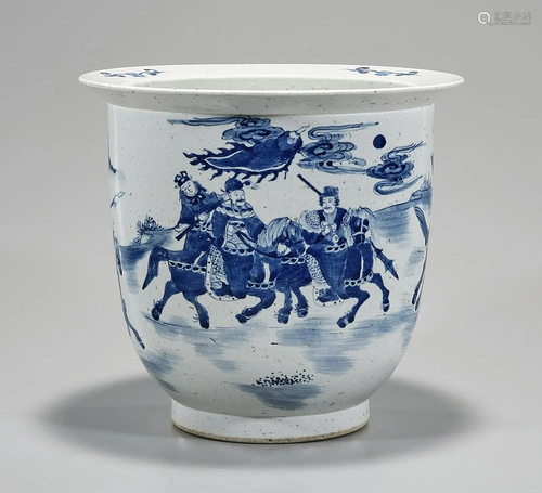 Chinese Blue and White Porcelain Jardiniere