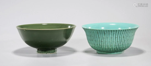 Two Chinese Glazed Porcelain Bowls