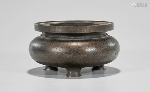 Chinese Bronze Tripod Censer