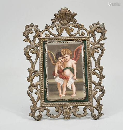 Framed Painted Porcelain Plaque