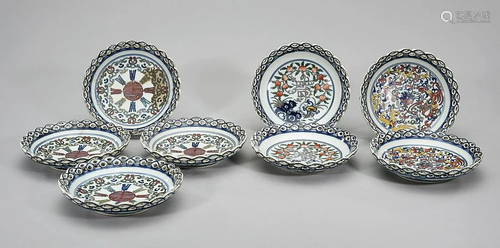 Group of Eight Chinese Enameled Porcelain Dishes