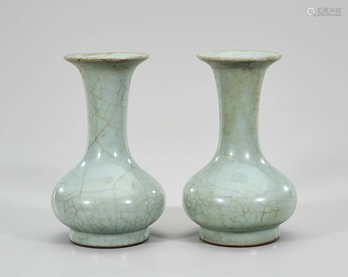 Pair Chinese Ru Ware Porcleain Vases