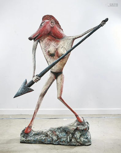 Contemporary Painted Animorphic Figure