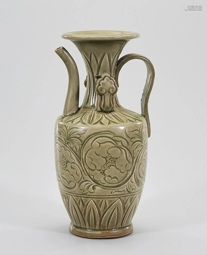 Chinese Green Glazed Porcelain Ewer