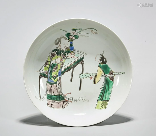 Chinese Famille Verte Porcelain Dish